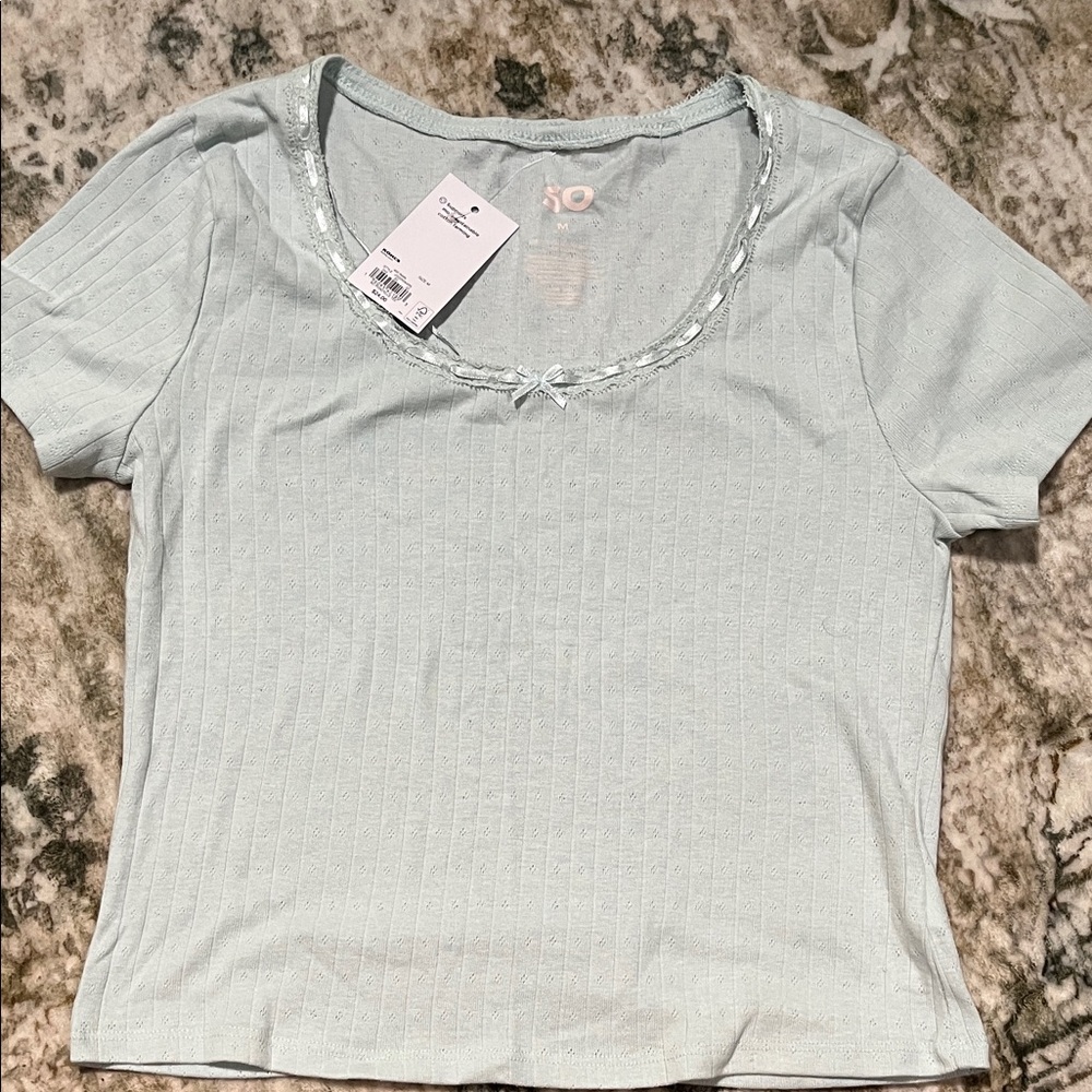 Kohl's Light Blue Short Sleeve Top